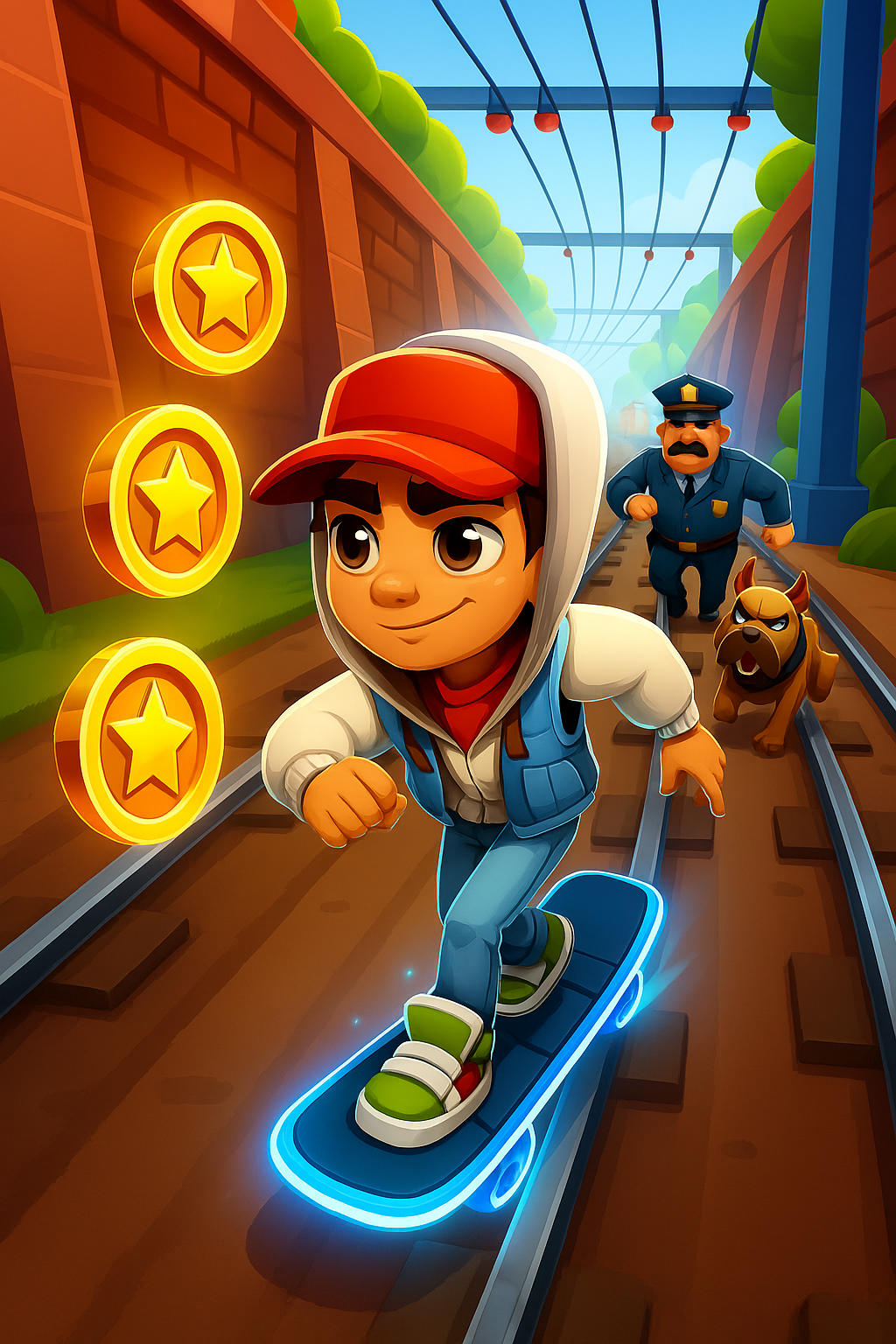 Subway Surfers Coin Magnet and Jetpack upgrades screen showing power-up levels 