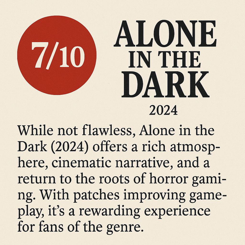 “Creepy interior of Derceto Manor from Alone in the Dark 2024 with fog, candlelit hallways, and protagonist holding a lantern in gothic horror ambiance.” 