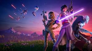 "Darth Vader skin in Fortnite using Force Choke emote" 