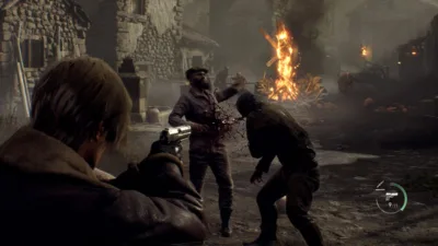 Resident Evil 4 Remake system requirements PC featured image — horror ambiance with Leon and Ganados