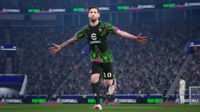 eFootball 2026 update v5.0.0 official cover with Lionel Messi