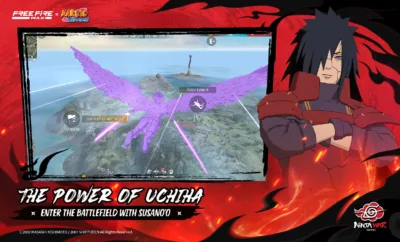 Naruto-themed skins and emotes in Free Fire MAX including Reanimation Jutsu