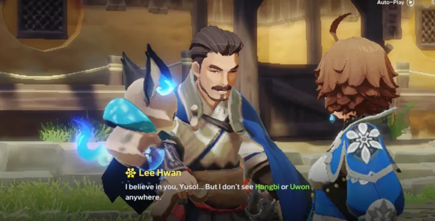 Blade & Soul Heroes mage character casting fire spell